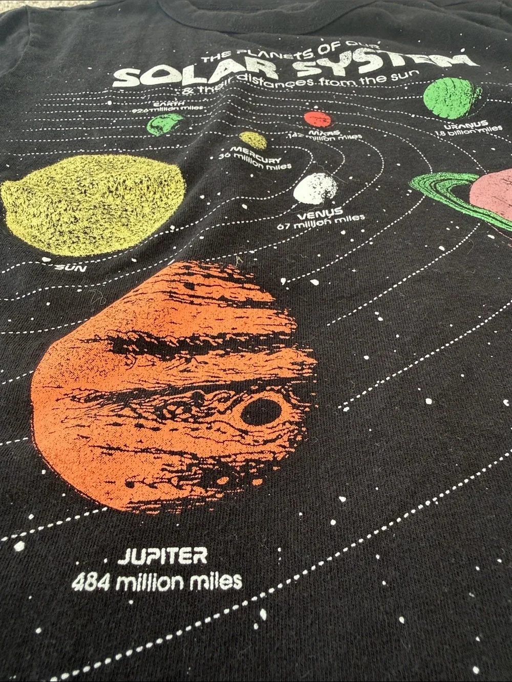 Boys GAP Black Solar System Graphic Tee